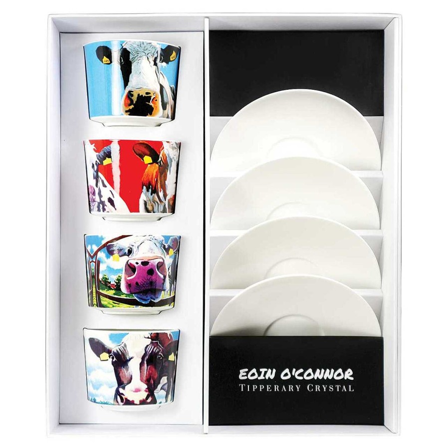 Homeware Eoin O Connor Mugs | Eoin O Connor Set Of 4 Cappuccino Cups