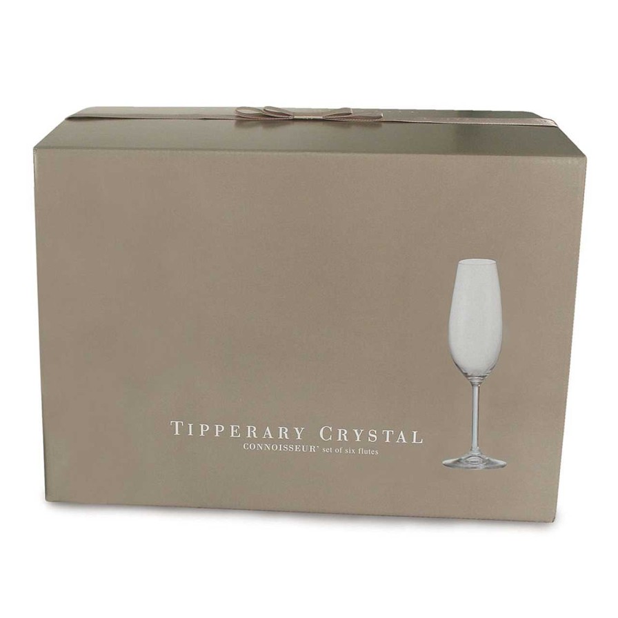 Homeware Tipperary Crystal Mugs | Connoisseur Set Of 6 Champagne Flute 220Ml