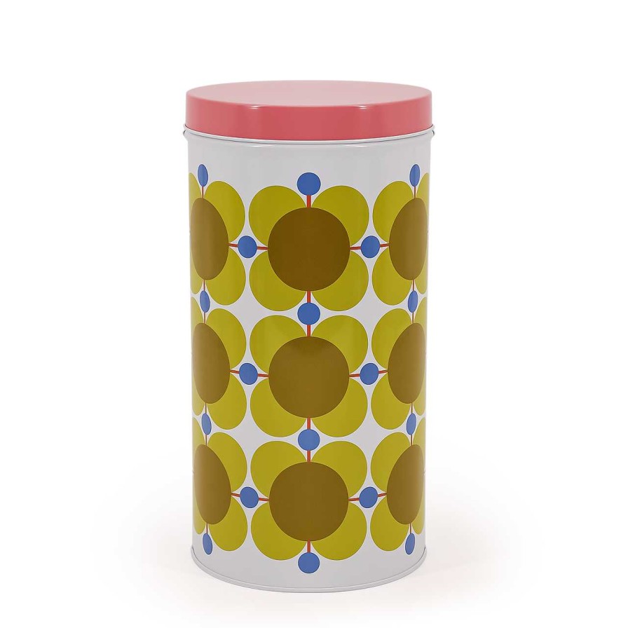 Homeware Orla Kiely Crystal | Orla Kiely Nesting Cannister Tins - Set Of 3 Atomic Flower Print