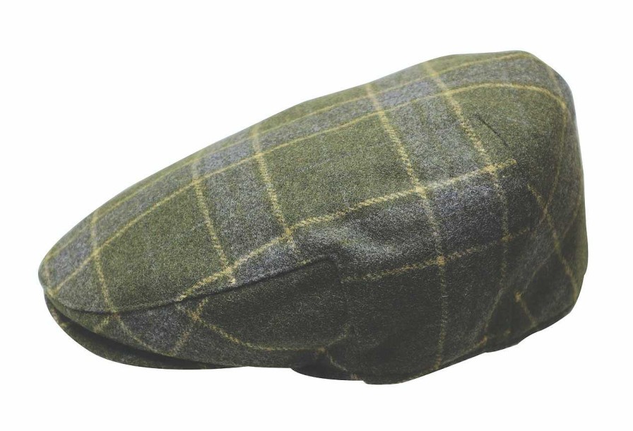 Handbags The Quiet Man | The Quiet Man Green Tartan Wool Flat Cap