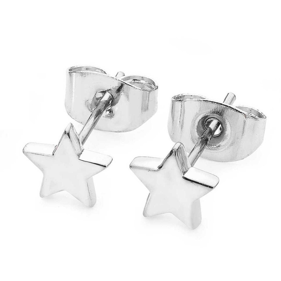 Jewellery Tipperary Crystal | Star Mini Stud Earrings Silver