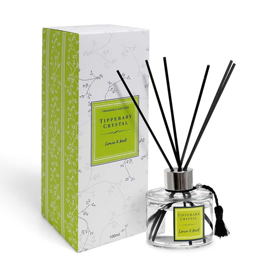 Homeware Tipperary Crystal Diffusers | Lemon & Mint Fragranced Diffuser Set