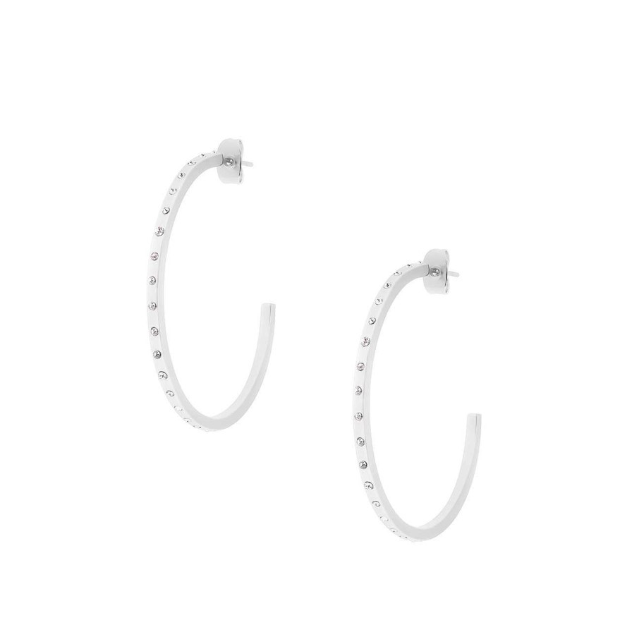 Jewellery Tipperary Crystal Candles | Tc Horseshoe Hoop Earring Silver