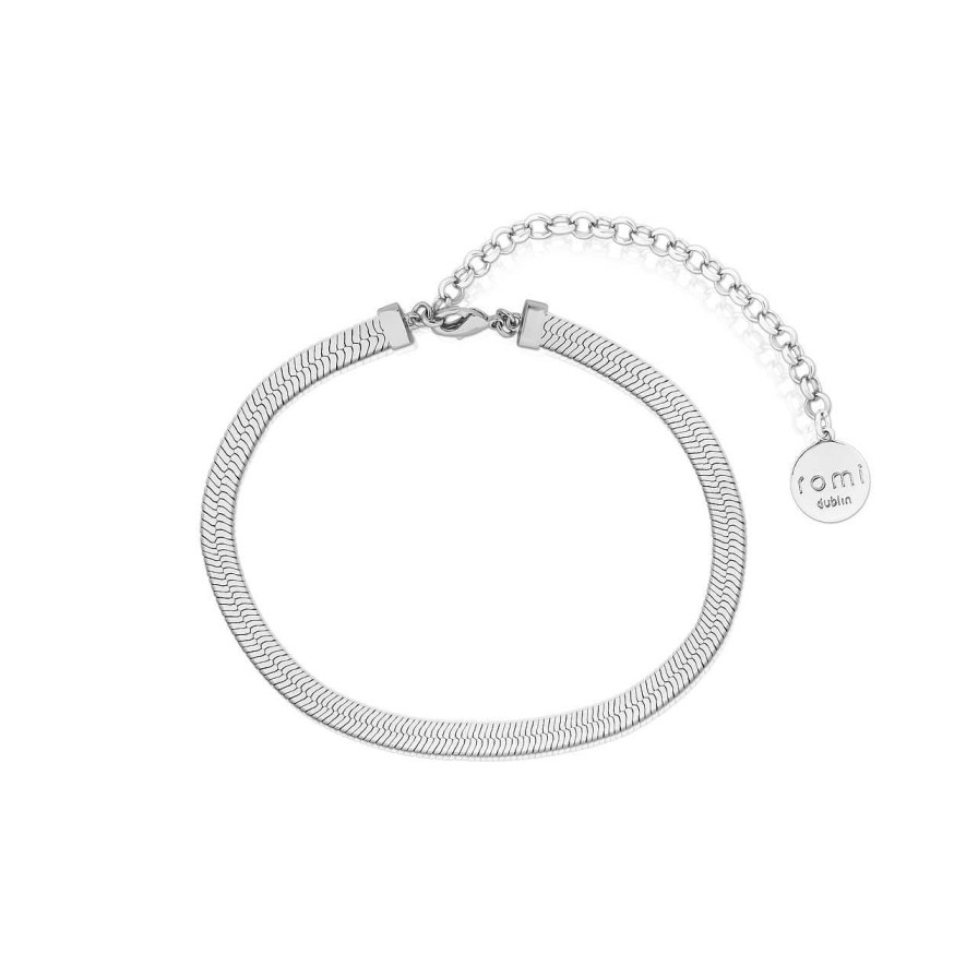 Jewellery Romi Dublin | Romi Herringbone Chain Bracelet Silver