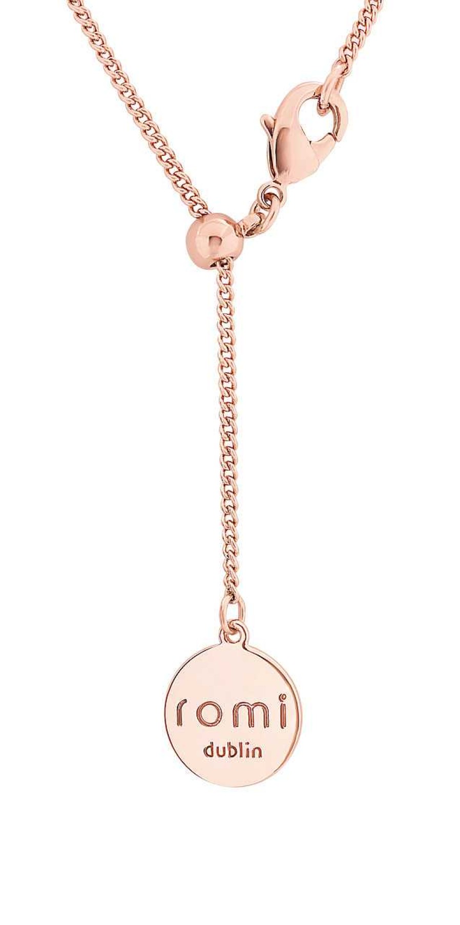 Jewellery Romi Dublin | Romi Rose Gold Padlock Pave Heart Pendant