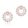 Jewellery Romi Dublin | Romi Rose Gold Pearl Circle Inset Earrings