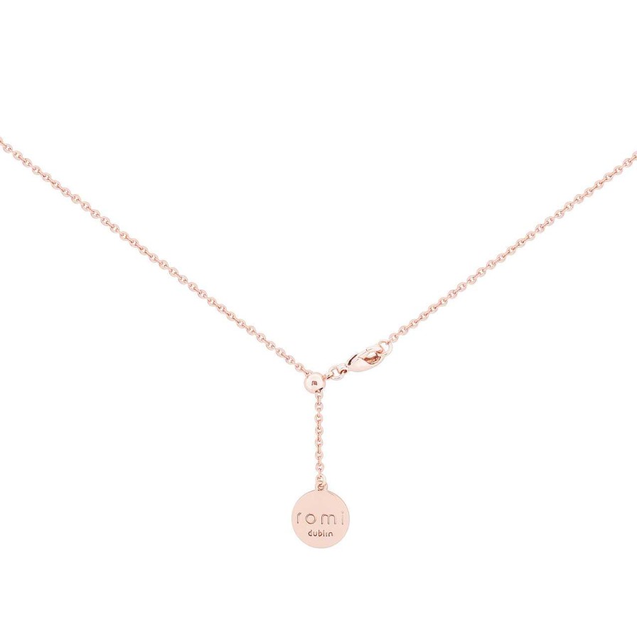 Jewellery Romi Dublin | Romi Mini Disc Chain Necklace Rose Gold