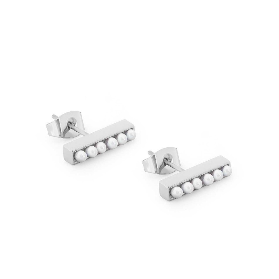 Jewellery Tipperary Crystal | T-Bar Stud Earrings Silver Set With Pearls - New Autumn 2023