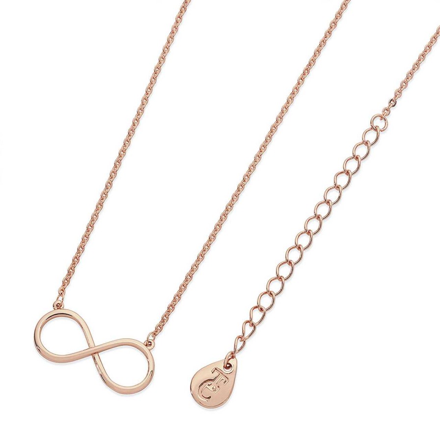 Jewellery Tipperary Crystal | Simple Infinity Pendant Rose Gold