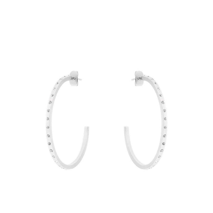 Jewellery Tipperary Crystal Candles | Tc Horseshoe Hoop Earring Silver