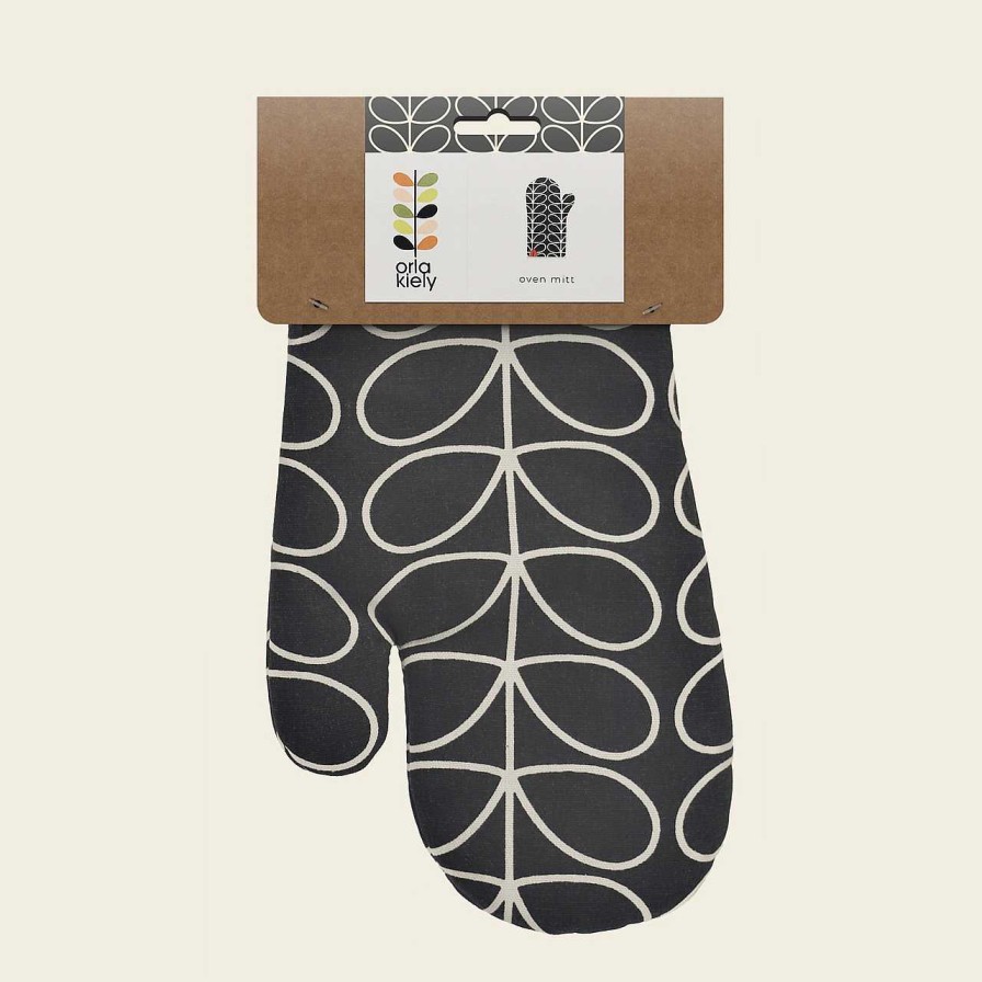 Homeware Orla Kiely Tea Towels | Orla Kiely Oven Mitt - Linear Stem (Slate)