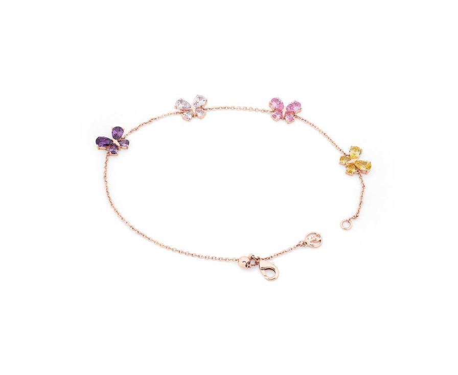 Jewellery Tipperary Crystal | Tc Butterfly - Bracelet Rose Gold