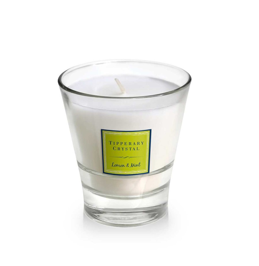 Homeware Tipperary Crystal Candles | Lemon & Mint Filled Tumbler Glass