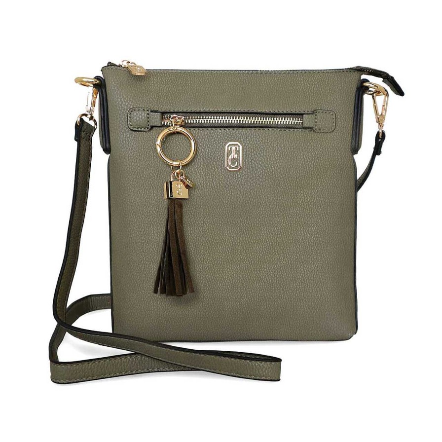 Handbags Tipperary Crystal | The Chelsea Cross Body Pouch Olive