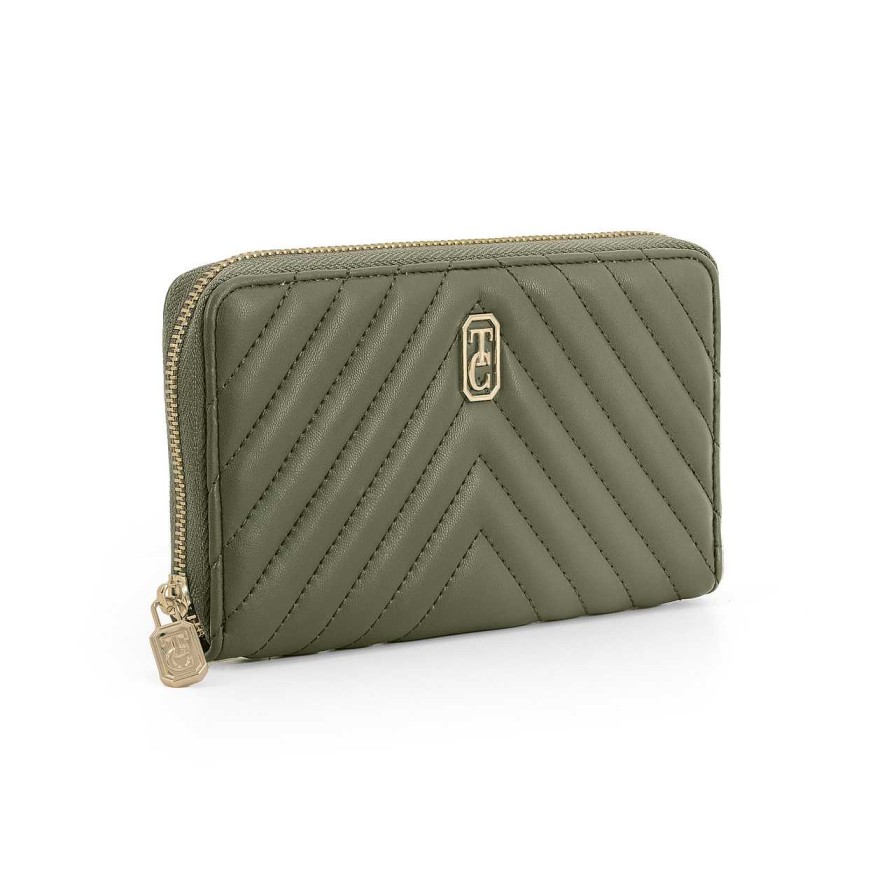 Handbags Tipperary Crystal Wallet | Bordeaux Chevron Wallet - Olive