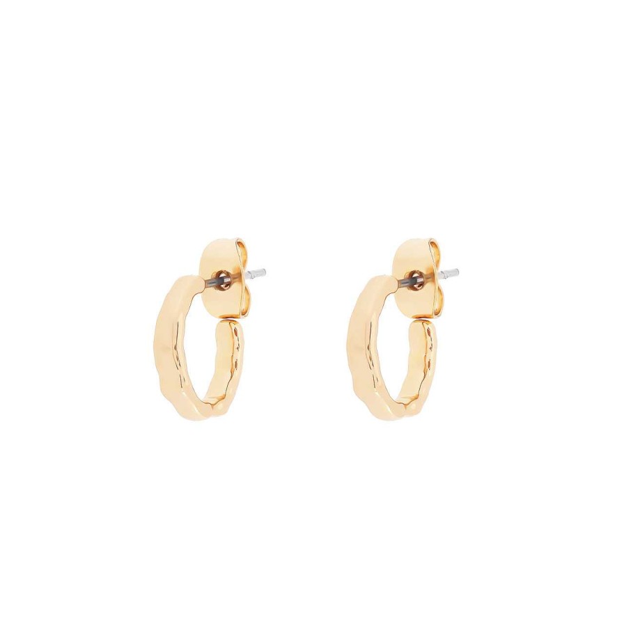 Jewellery Tipperary Crystal | Tc Small Hoop Bamboo Earrings Gold