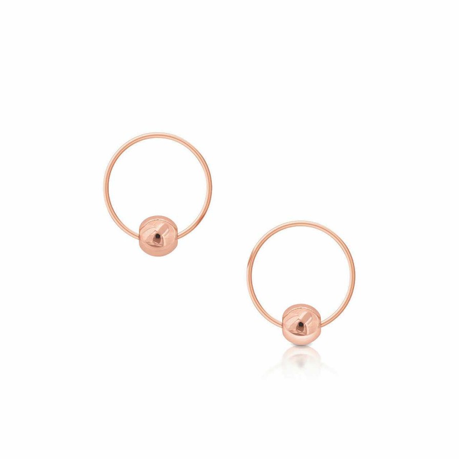 Jewellery Romi Dublin | Romi Rose Gold Bead Earrings - Berry