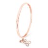 Jewellery Tipperary Crystal | Infinity Bangle With Charms - Rose Gold