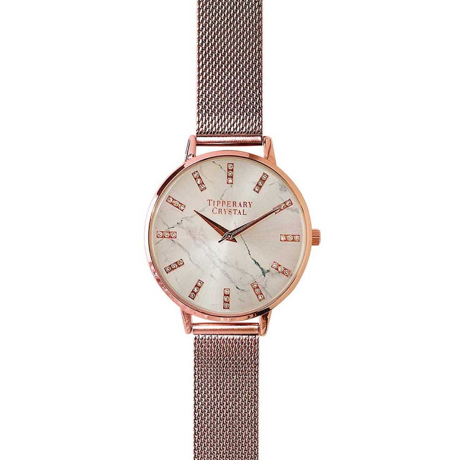 Jewellery Tipperary Crystal | Malibu Rose Gold Watch