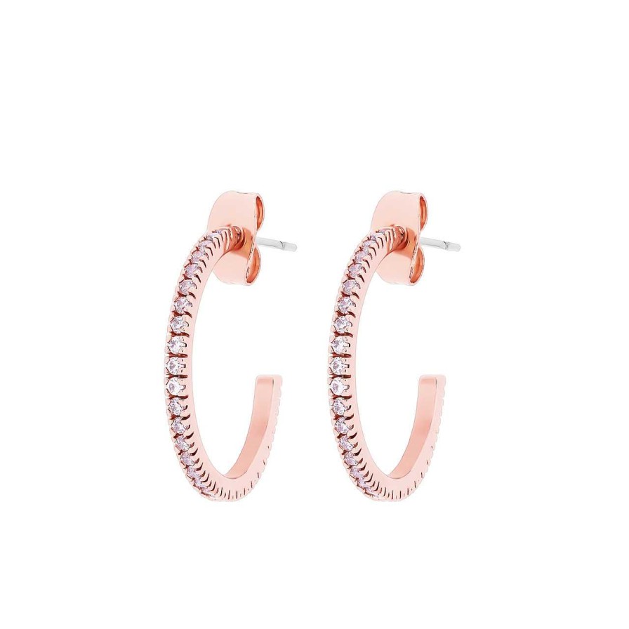 Jewellery Tipperary Crystal | Tc C Earrings Pave Set Rose Gold