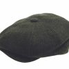 Handbags The Quiet Man Hats | Green Herringbone Wool Flat Cap 62Cm