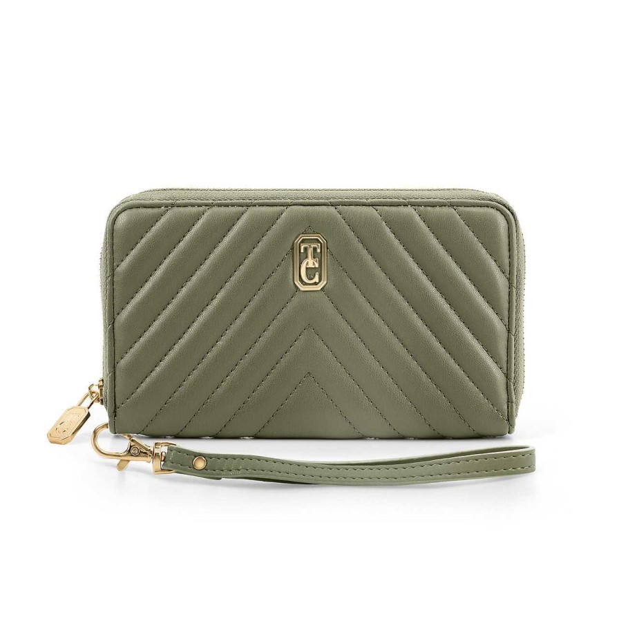 Handbags Tipperary Crystal Wallet | Bordeaux Chevron Wallet - Olive