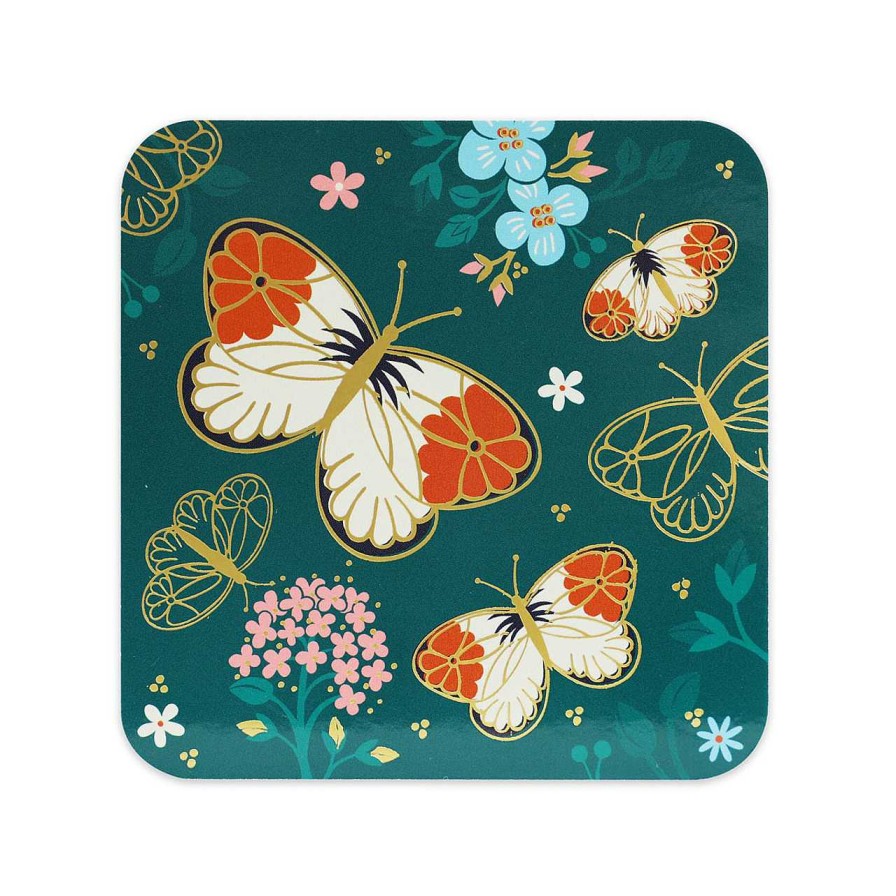 Homeware Butterfly Water Bottles | Butterfly Set Of 6 Coasters