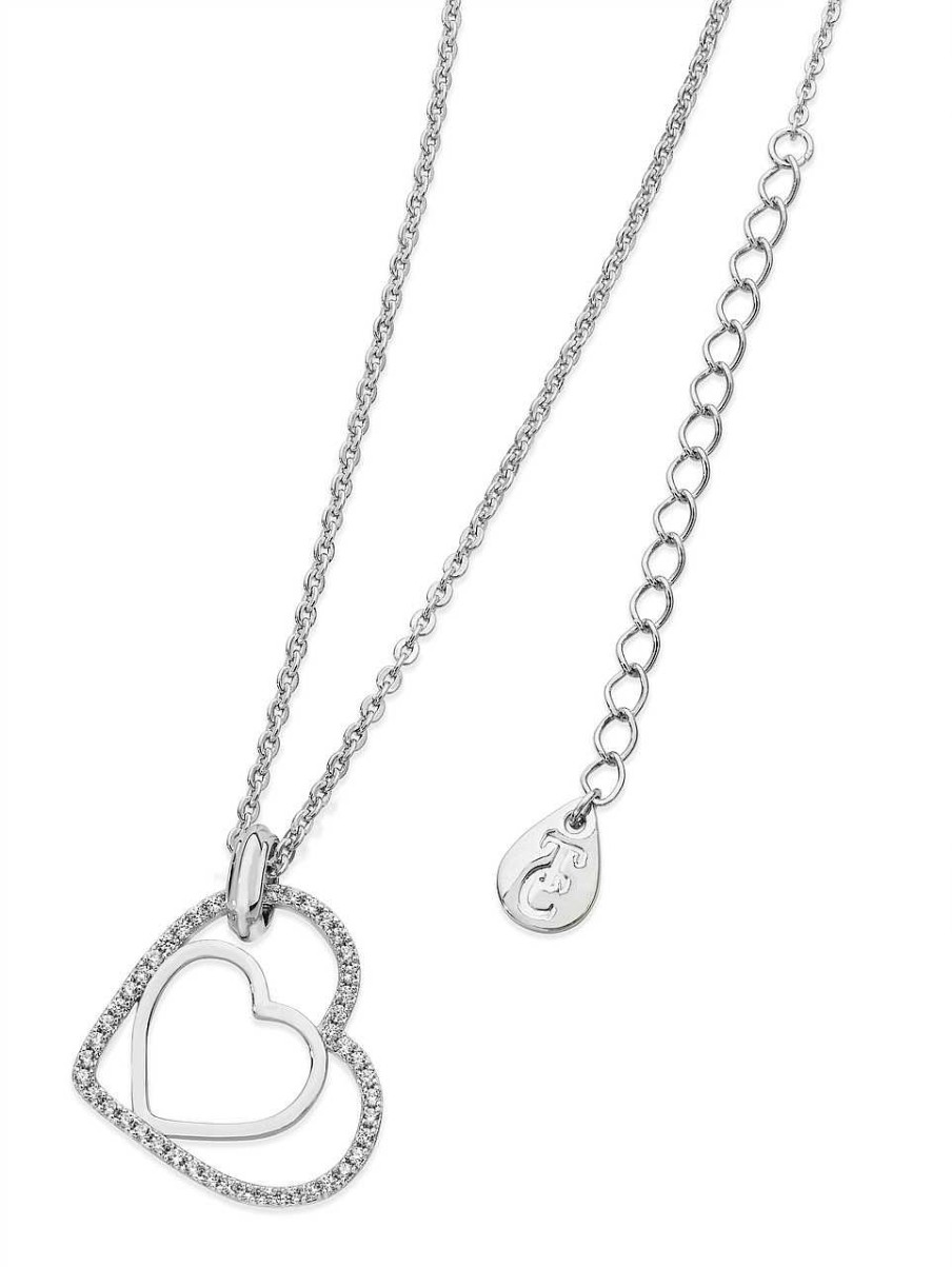 Jewellery Tipperary Crystal Candles | Sterling Silver Floating Heart Pendant