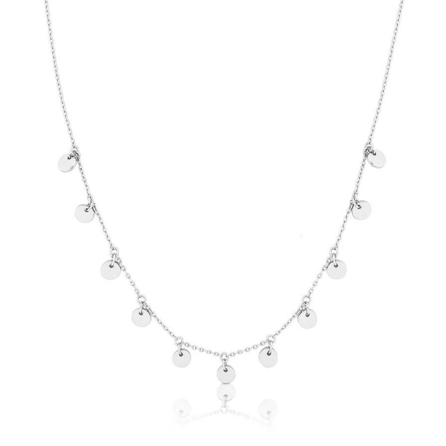 Jewellery Romi Dublin | Romi Mini Disc Chain Necklace Silver