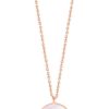 Jewellery Tipperary Crystal | Mother Of Pearl Full Moon Pendant - Rose Gold