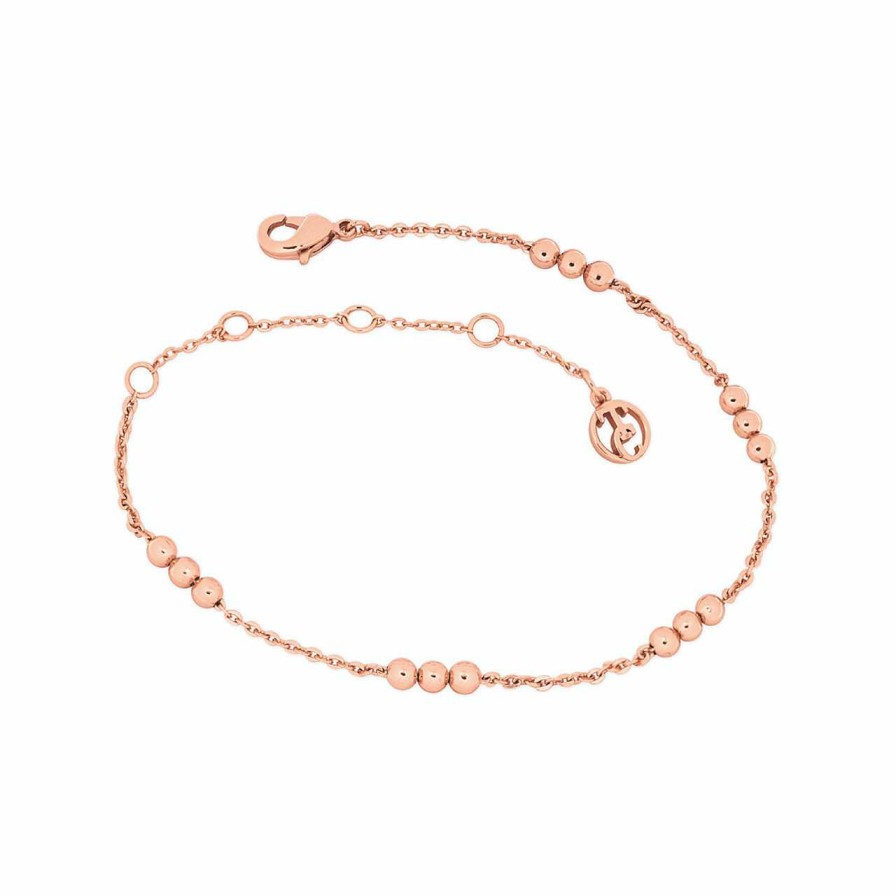 Jewellery Tipperary Crystal | Skandi Triple Bead Rose Gold Bracelet