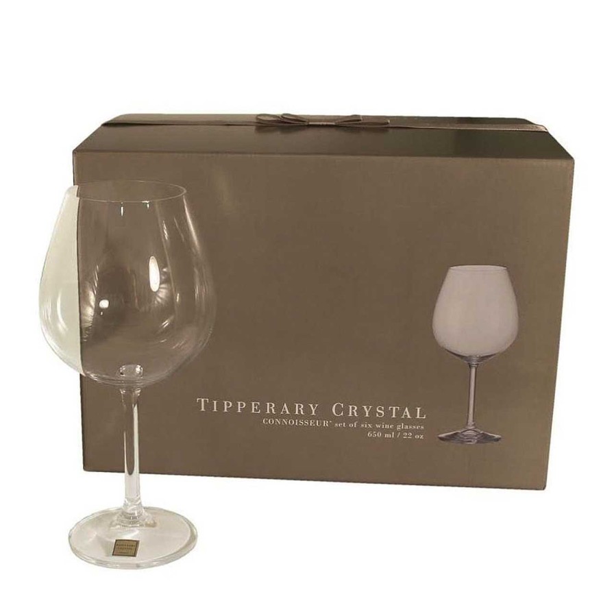 Homeware Tipperary Crystal Mugs | Connoisseur Set Of 6 Wine Glasses 650Ml