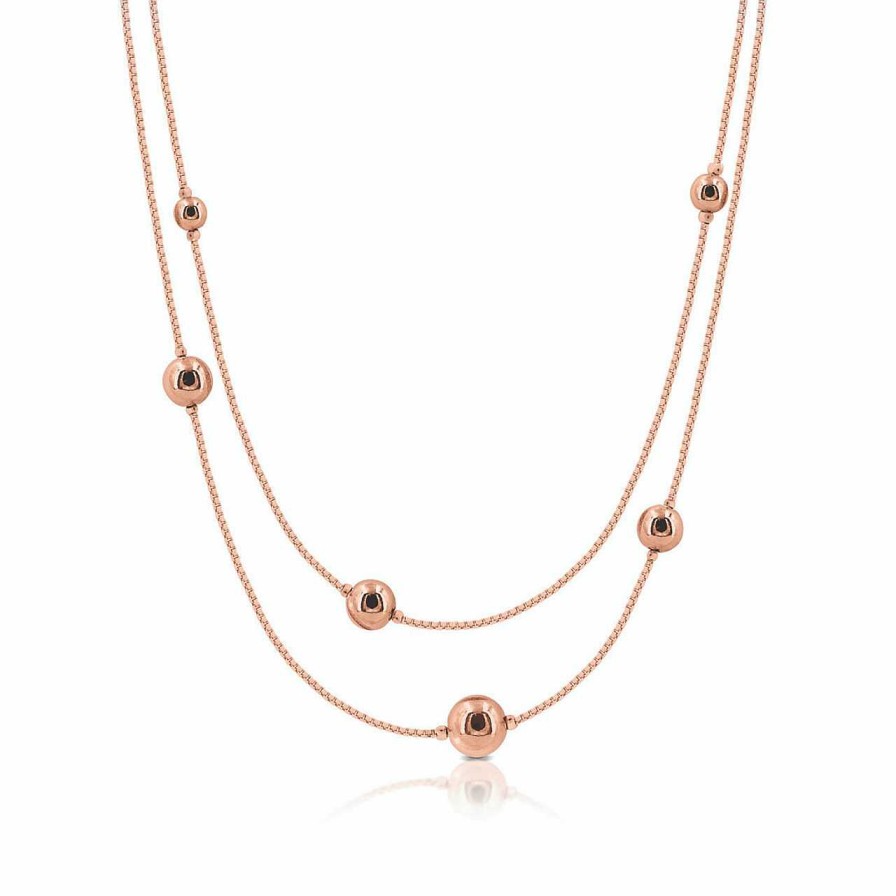 Jewellery Romi Dublin | Romi Rose Gold Bead Necklace - Berry