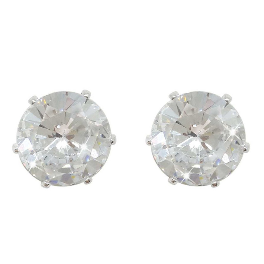 Jewellery Tipperary Crystal | Silver Stud Earrings Clear Stone 9Mm