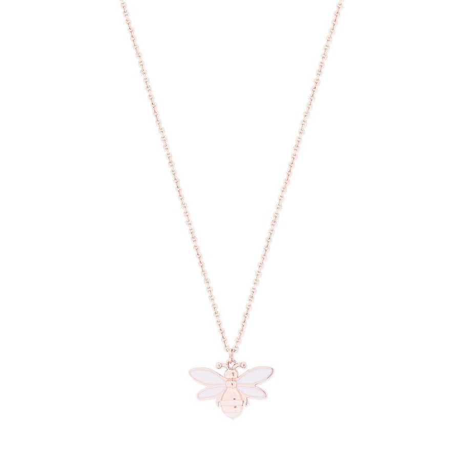 Jewellery Bees | Bee Rose Gold White Pendant