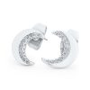 Jewellery Tipperary Crystal | Sterling Silver Half Moon Stud Earrings