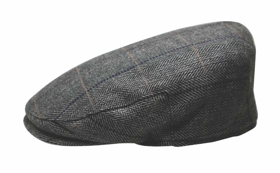 Handbags The Quiet Man | The Quiet Man Grey Tartan & Herringbone Flat Cap