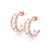 Jewellery Romi Dublin | Romi Rose Gold Pearls Inset Earrings