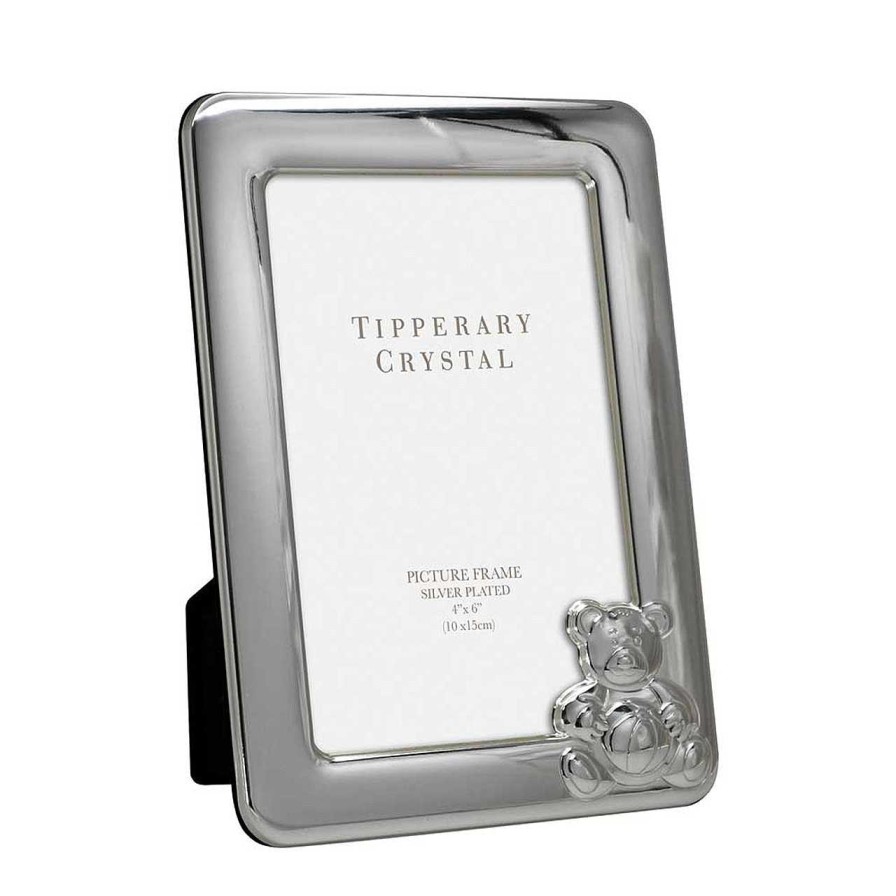 Homeware Tipperary Crystal Cushions | Baby Frame With Bear 4 Inch X 6 Inch