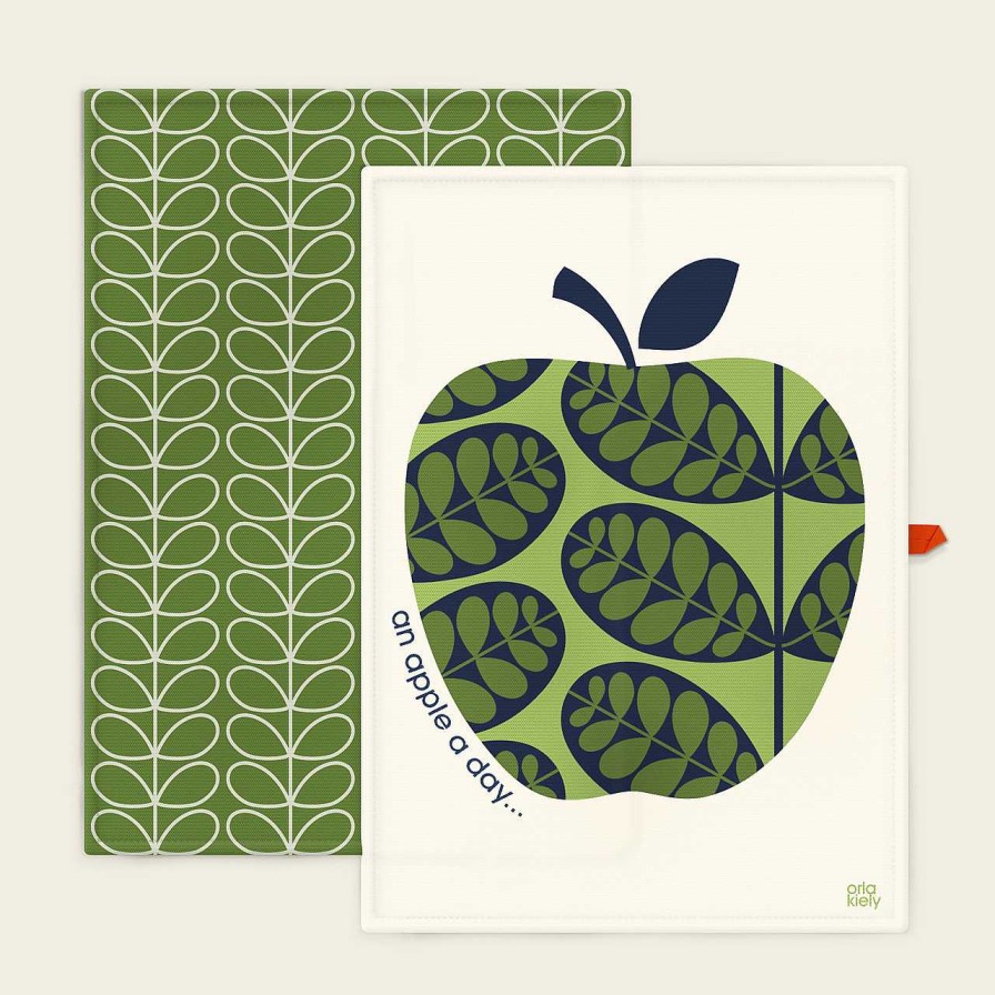 Homeware Orla Kiely Teapot | Orla Kiely Set Of 2 T-Towels - Apple A Day