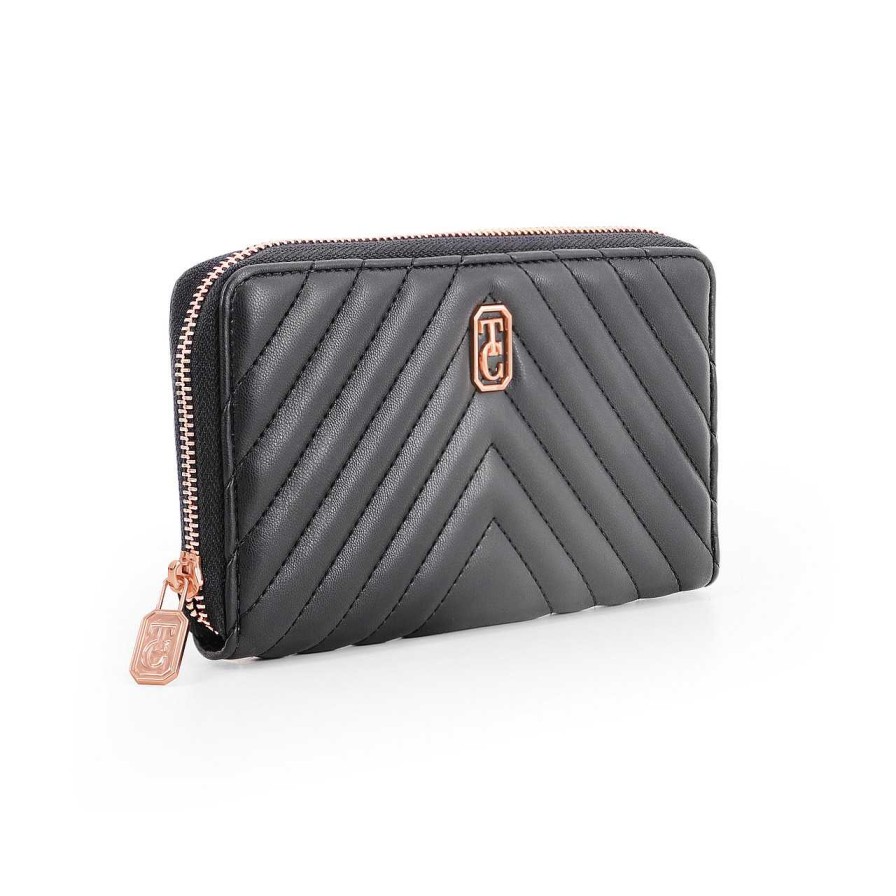 Handbags Tipperary Crystal Wallet | Bordeaux Chevron Wallet - Black