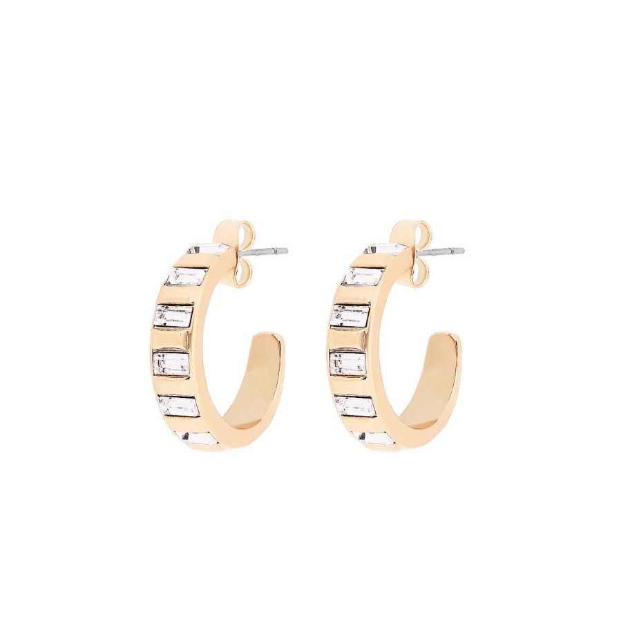 Jewellery Tipperary Crystal Candles | Tc Hoop Earrings Art Deco Gold