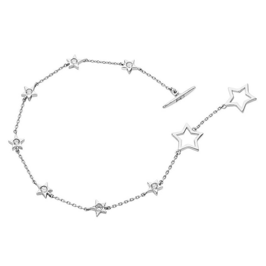 Jewellery Tipperary Crystal | Stars Silver Bolo Chain Bracelet