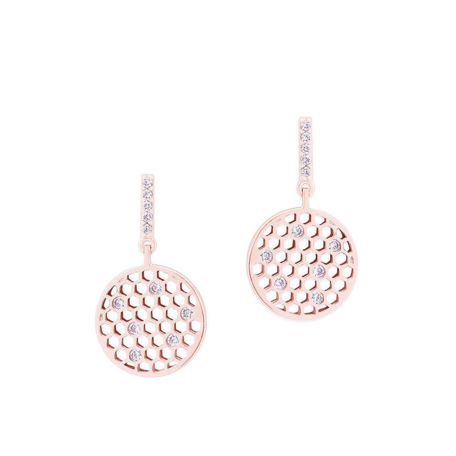 Jewellery Bees | Bee Rose Gold Circle Earrings