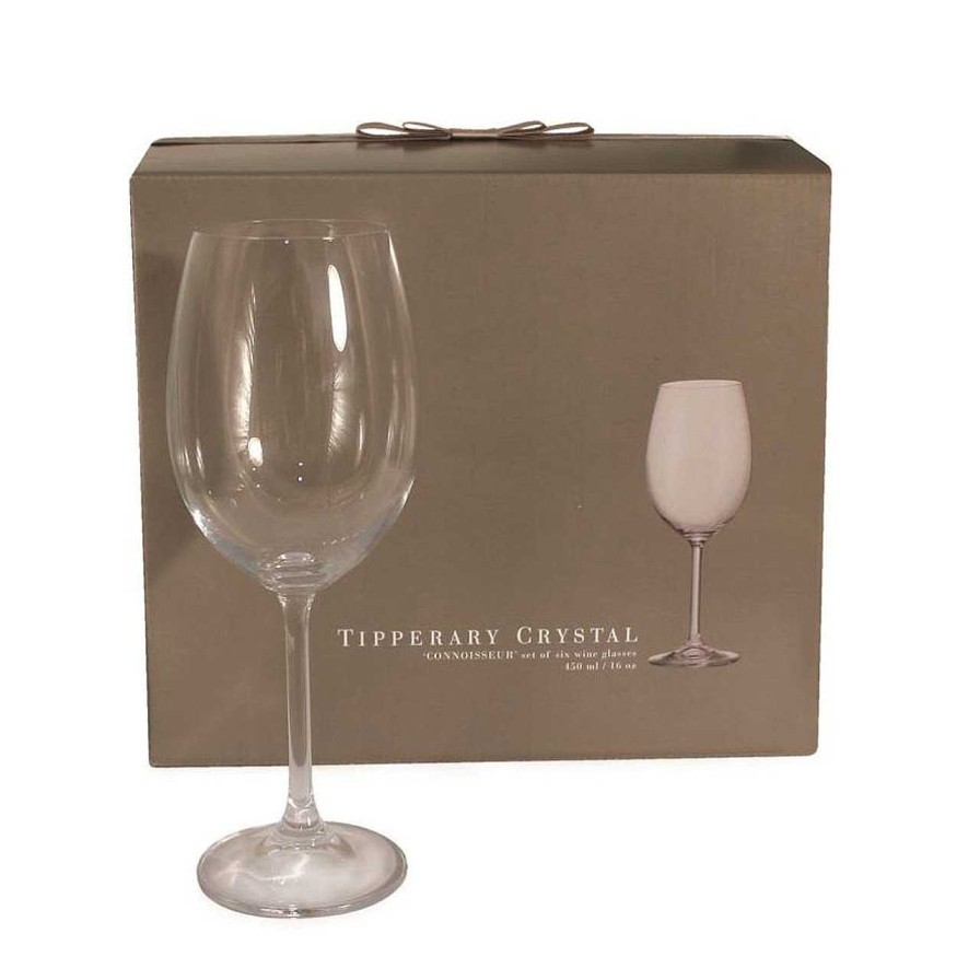 Homeware Tipperary Crystal Mugs | Connoisseur Set Of 6 Wine Glasses 450Ml