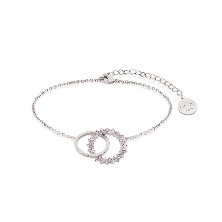 Jewellery Romi Dublin | Romi Silver Purple Stone Bracelet