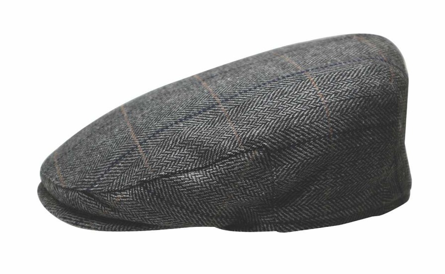 Handbags The Quiet Man | Grey Tartan & Herringbone Flat Cap 62Cm