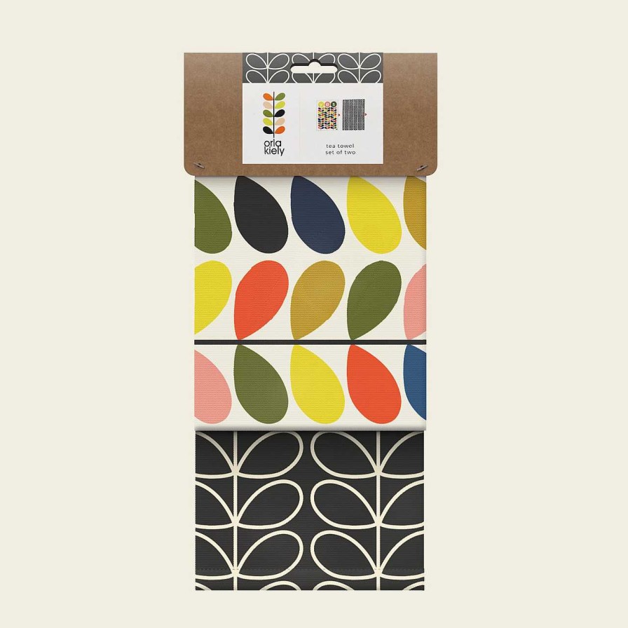 Homeware Orla Kiely Teapot | Orla Kiely Set Of 2 T-Towels - Yes Stem