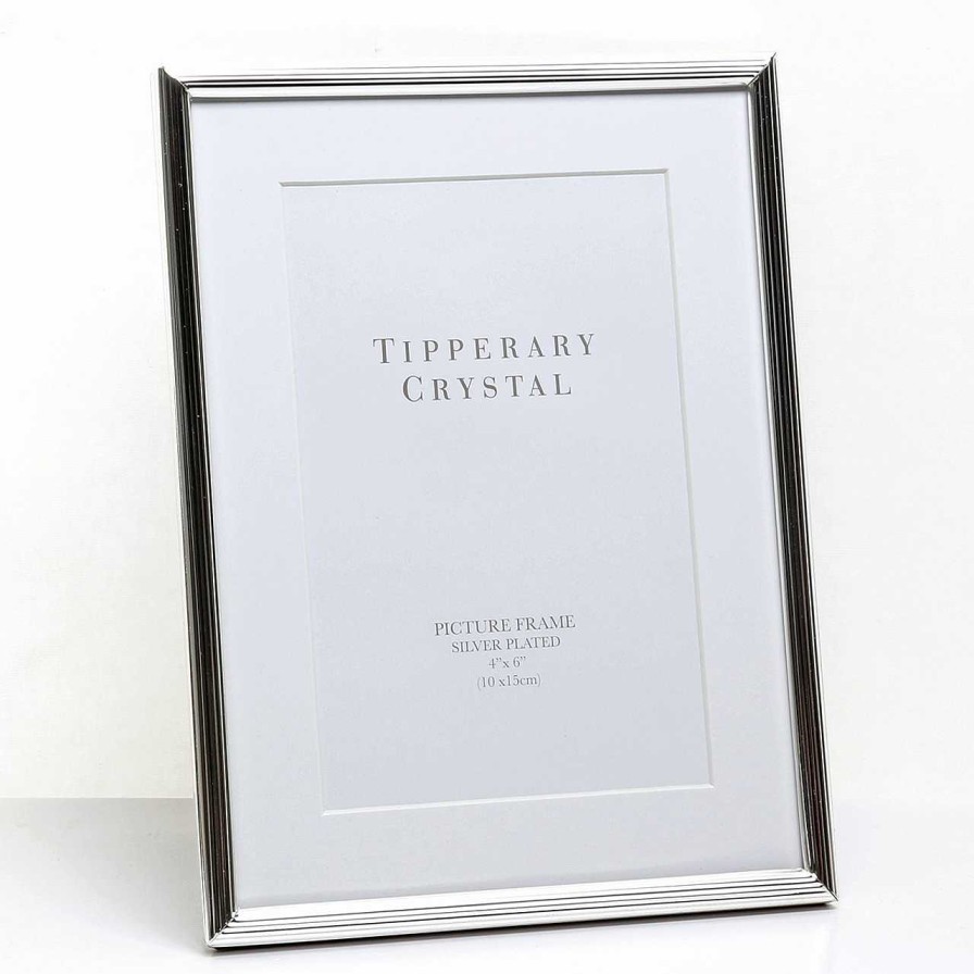 Homeware Tipperary Crystal Photo Frames | White Mount Photo Frame 4 Inch X 6 Inch