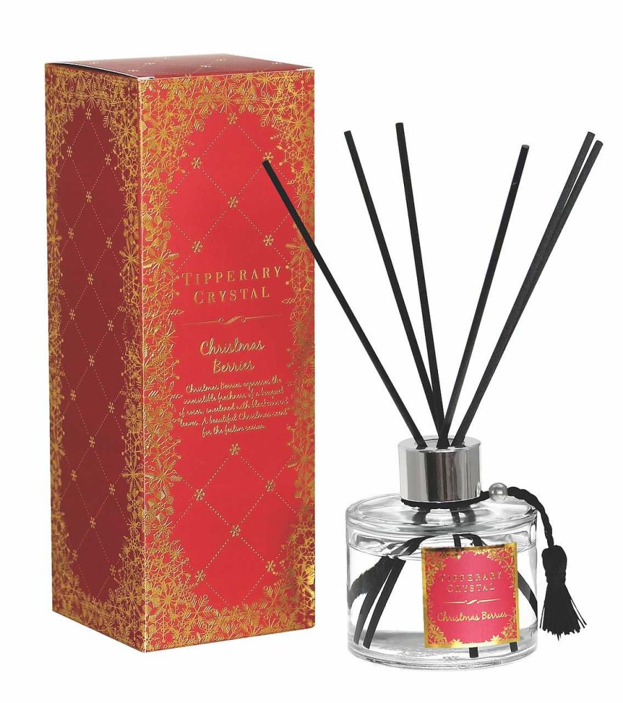 Homeware Tipperary Crystal Diffusers | Tipperary Christmas Berries Diffuser Set